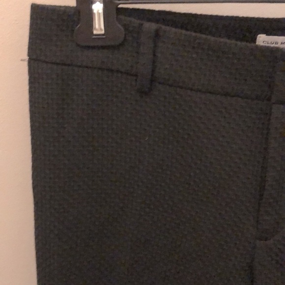 Club Monaco Textured Pants Cropped Black Size 6 - Picture 3 of 9
